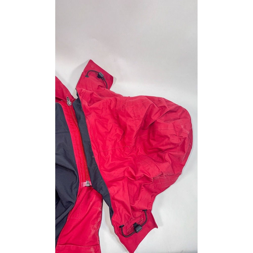 LL Bean Mens XL Red Insulated Ski Jacket Hooded Goggle Pocket Primaloft RN71341 - Picture 8 of 8